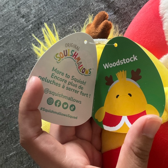 BNWT Christmas Snoopy and Woodstock Squishmallows (8 inches) - Picture 7 of 8